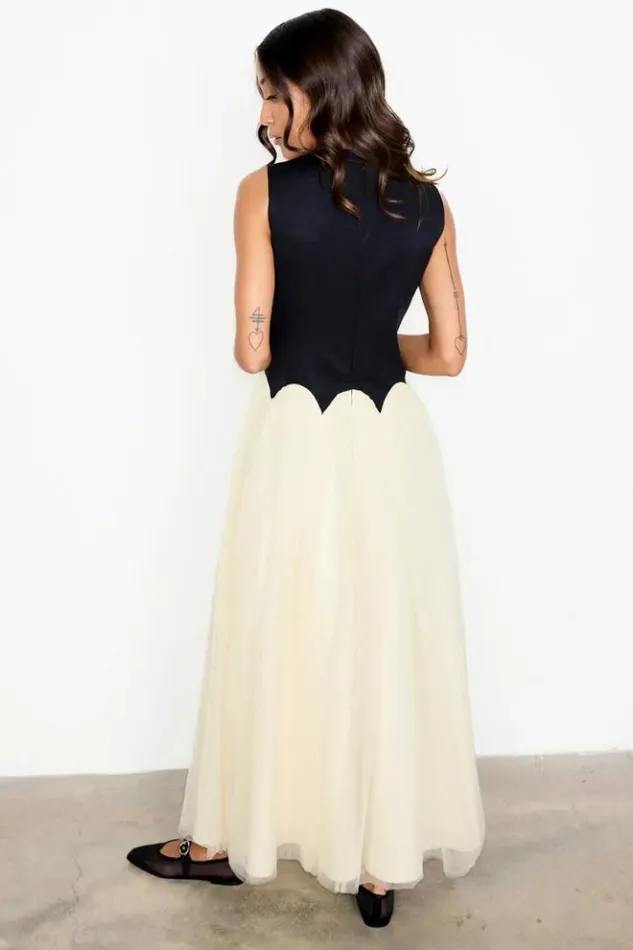 Never Fully Dressed Black And Cream Monika Dress Petite Women Petite