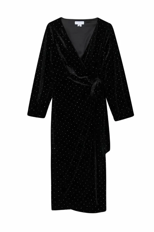Never Fully Dressed Black Velvet Midi Vienna Dress Petite Women Petite