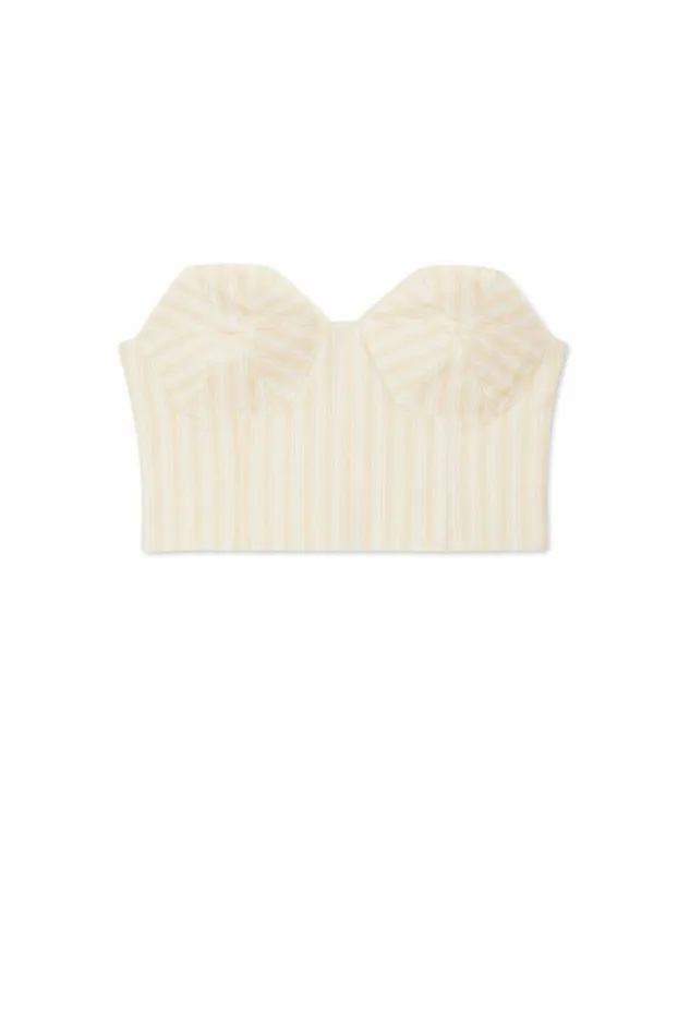 Never Fully Dressed Butter Yellow Stripe Imogen Top Women CoOrds