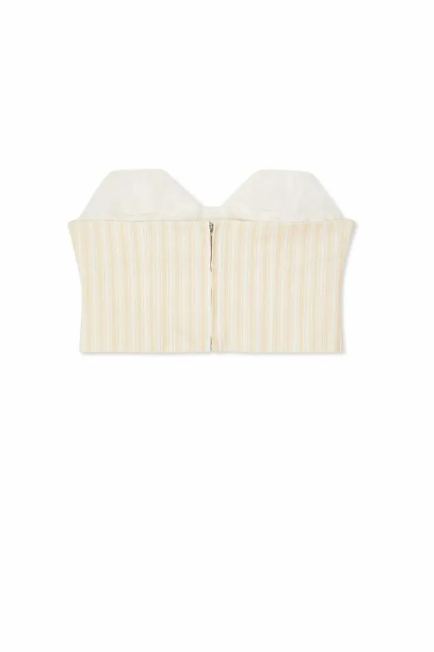 Never Fully Dressed Butter Yellow Stripe Imogen Top Women CoOrds
