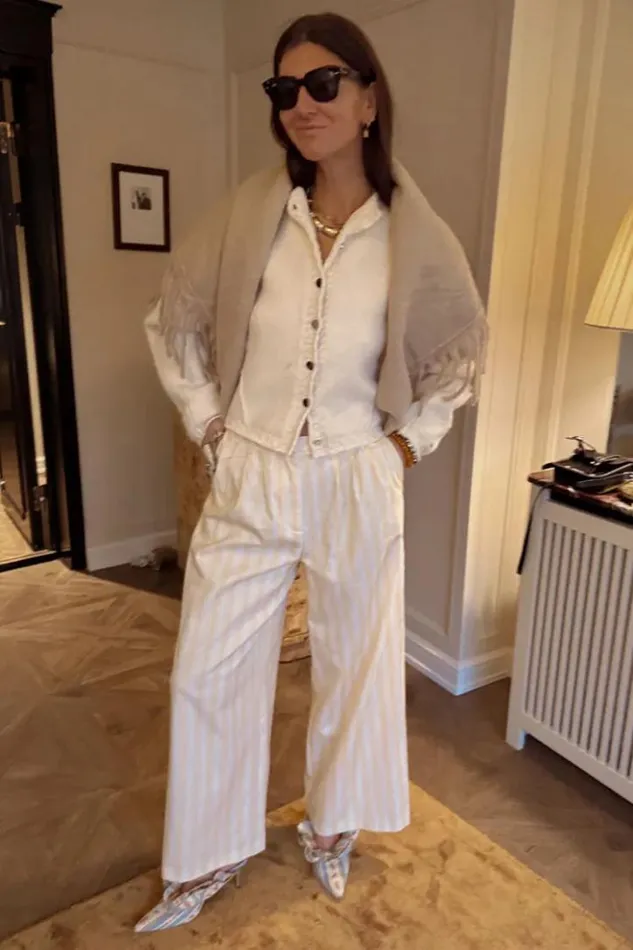 Never Fully Dressed Butter Yellow Stripe Suki Trousers Women Trousers and Shorts