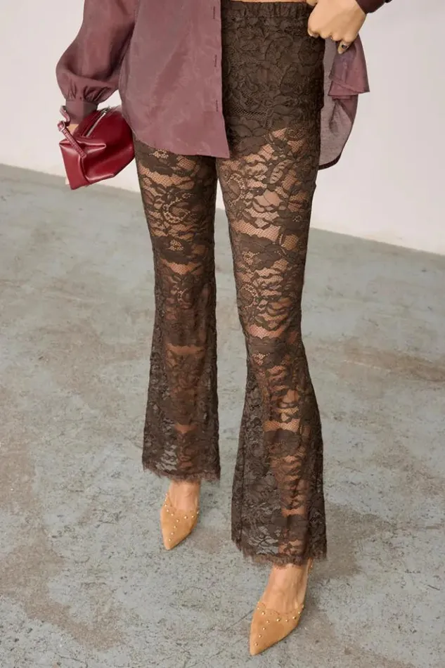 Never Fully Dressed Chocolate Lace Diva Trousers Petite Women Petite