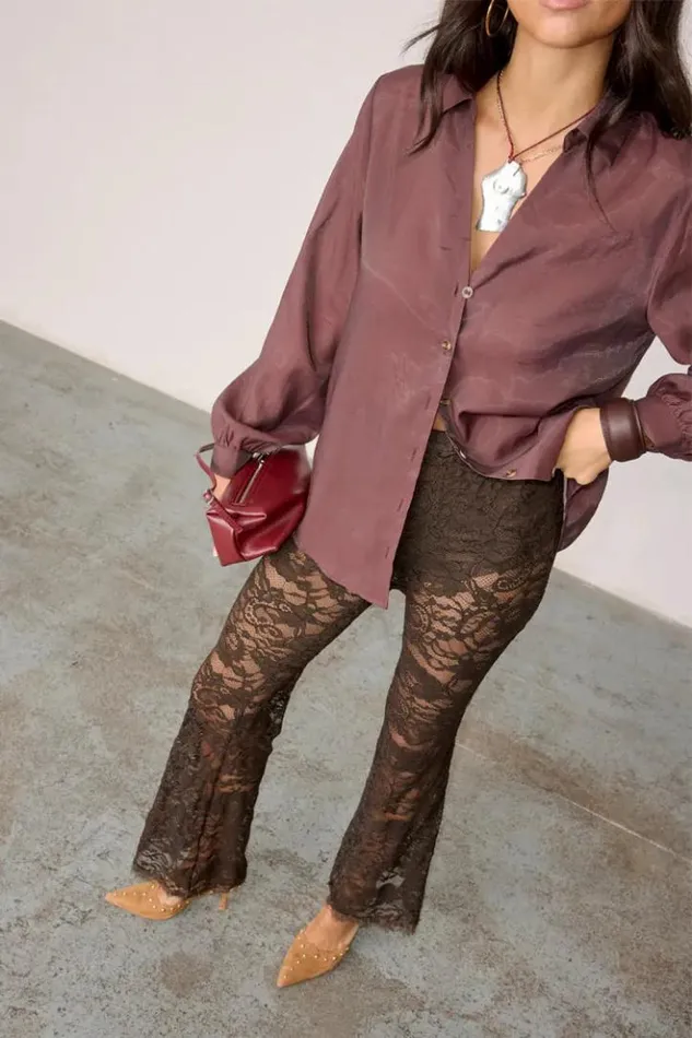 Never Fully Dressed Chocolate Lace Diva Trousers Petite Women Petite