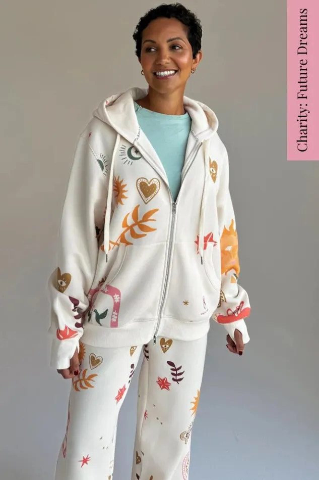Never Fully Dressed Cream Sundazed Accessible Hoodie Women Tops and TShirts