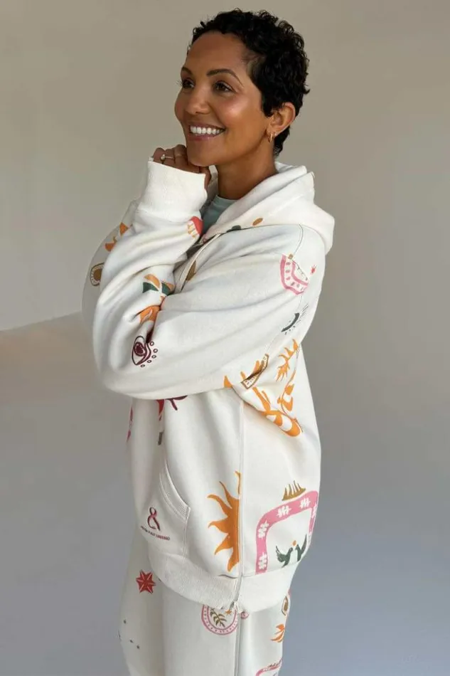 Never Fully Dressed Cream Sundazed Accessible Hoodie Women Tops and TShirts