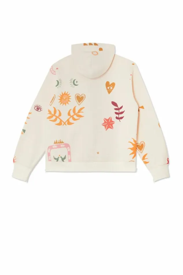Never Fully Dressed Cream Sundazed Accessible Hoodie Women Tops and TShirts