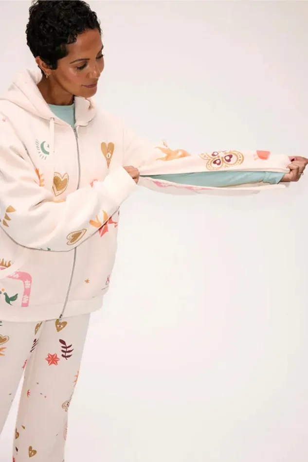 Never Fully Dressed Cream Sundazed Accessible Hoodie Women Tops and TShirts