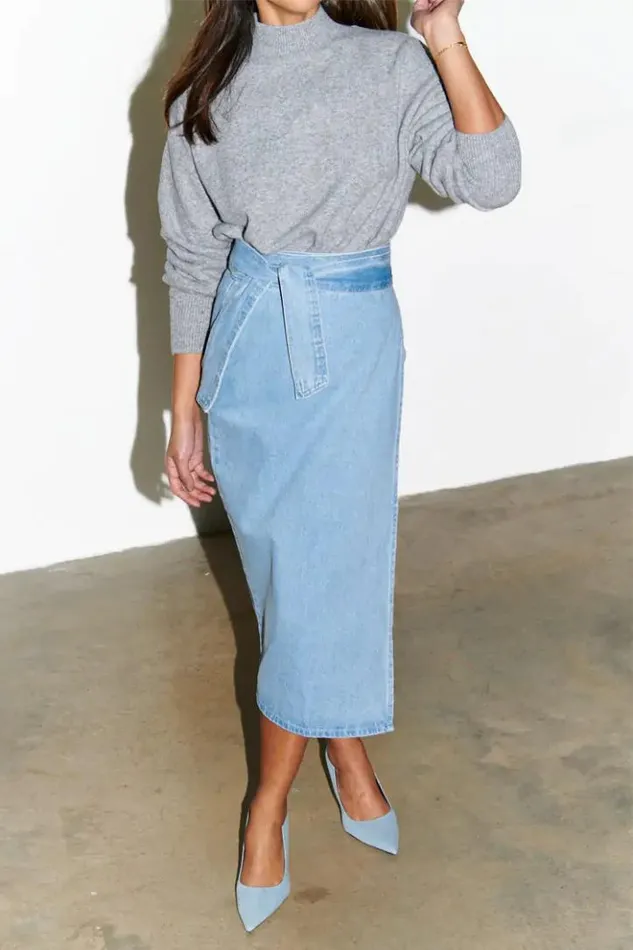 Never Fully Dressed Denim Jaspre Skirt Women Skirts