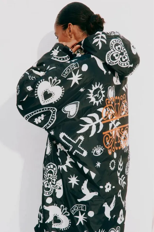 Never Fully Dressed Hope Charcoal Changing Robe Women Jackets and Coats