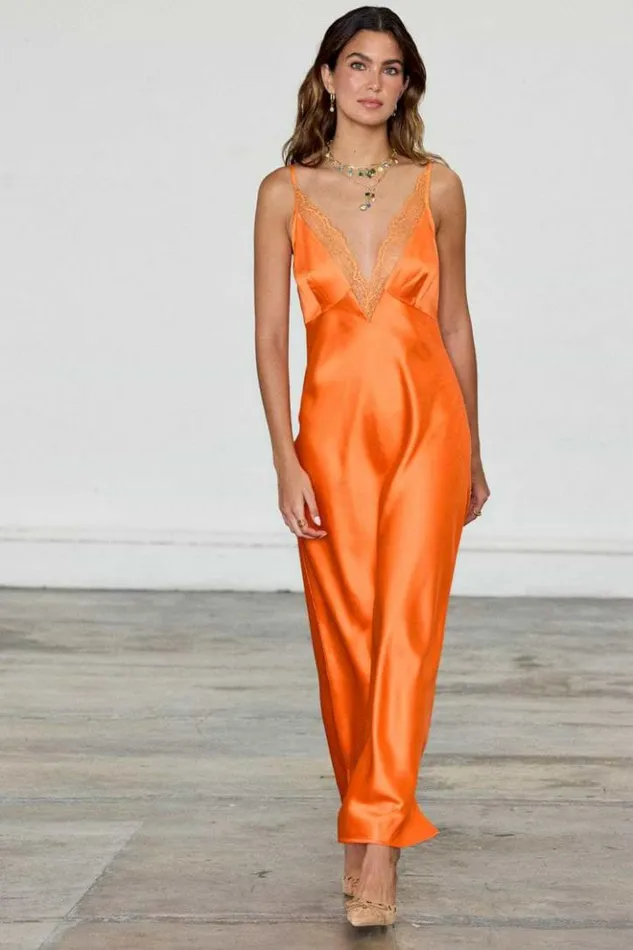 Never Fully Dressed Orange Lily Dress Petite Women Petite