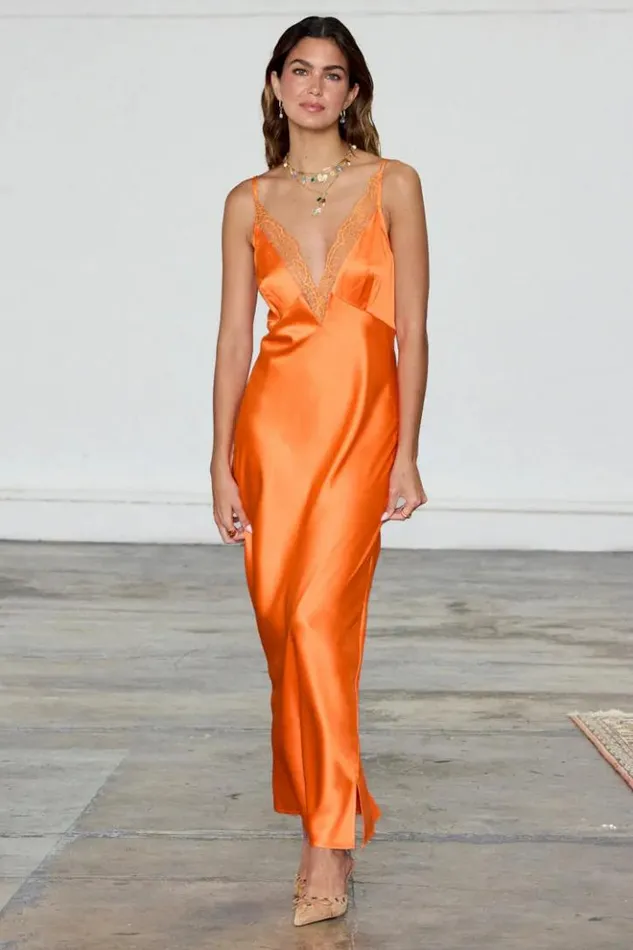 Never Fully Dressed Orange Lily Dress Petite Women Petite
