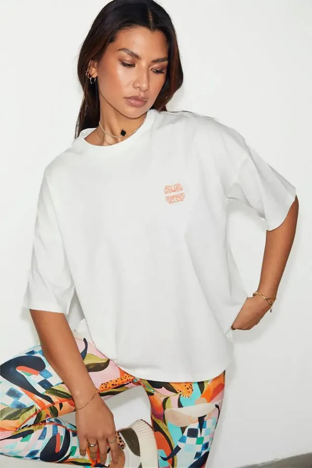 Never Fully Dressed White Logo Tshirt Women Tops and TShirts