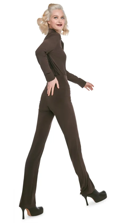 Norma Kamali Bottoms BOOT PANT Chocolate 8211 Clothing