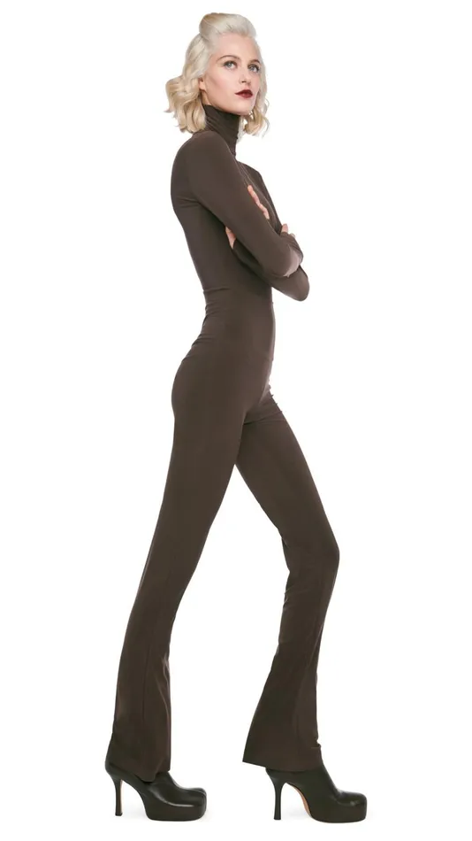 Norma Kamali Bottoms BOOT PANT Chocolate 8211 Clothing