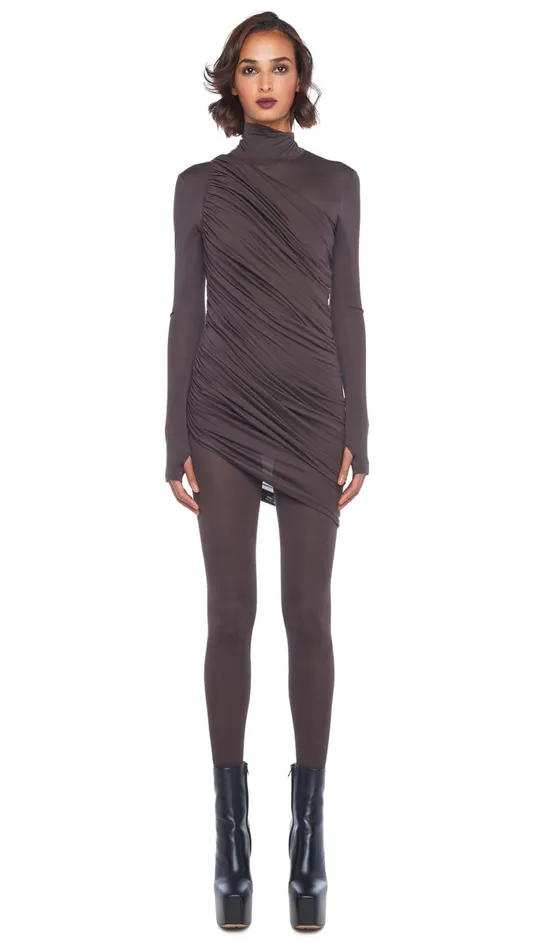 Norma Kamali Bottoms LEGGING W FOOTIE WO WAISTBAND Chocolate 8211 Clothing
