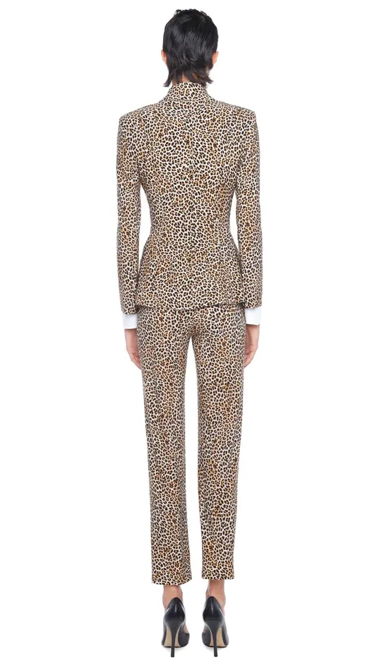 Norma Kamali Bottoms PENCIL PANT Bb Leopard 8211 Clothing