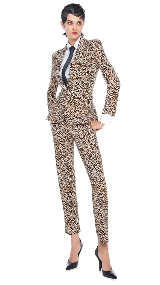 Norma Kamali Bottoms PENCIL PANT Bb Leopard 8211 Clothing