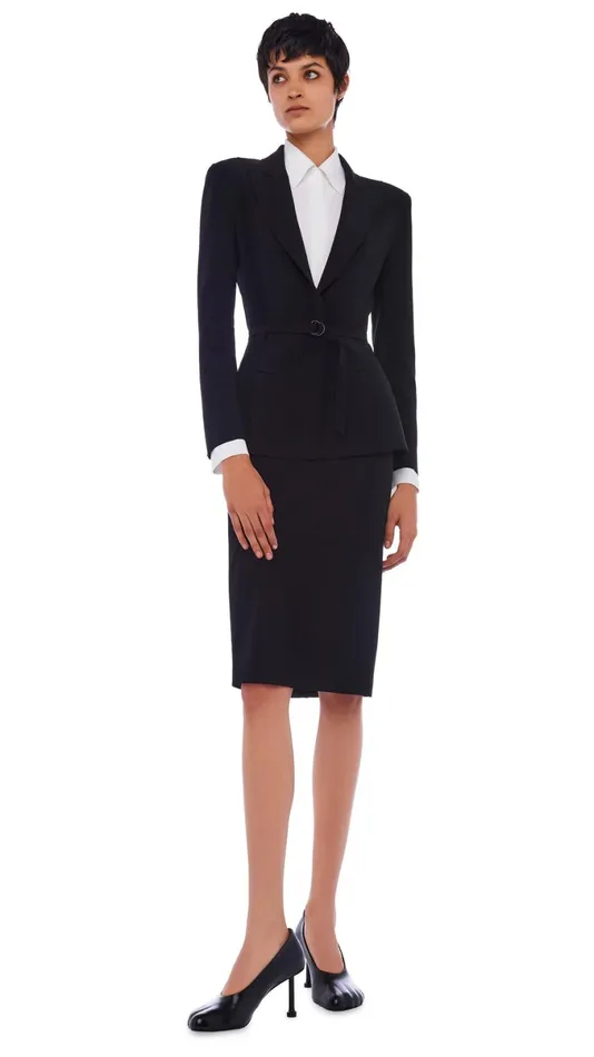 Norma Kamali Bottoms STRAIGHT SKIRT Black 8211 Clothing
