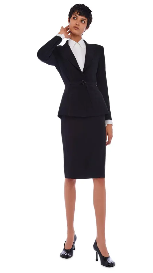 Norma Kamali Bottoms STRAIGHT SKIRT Black 8211 Clothing
