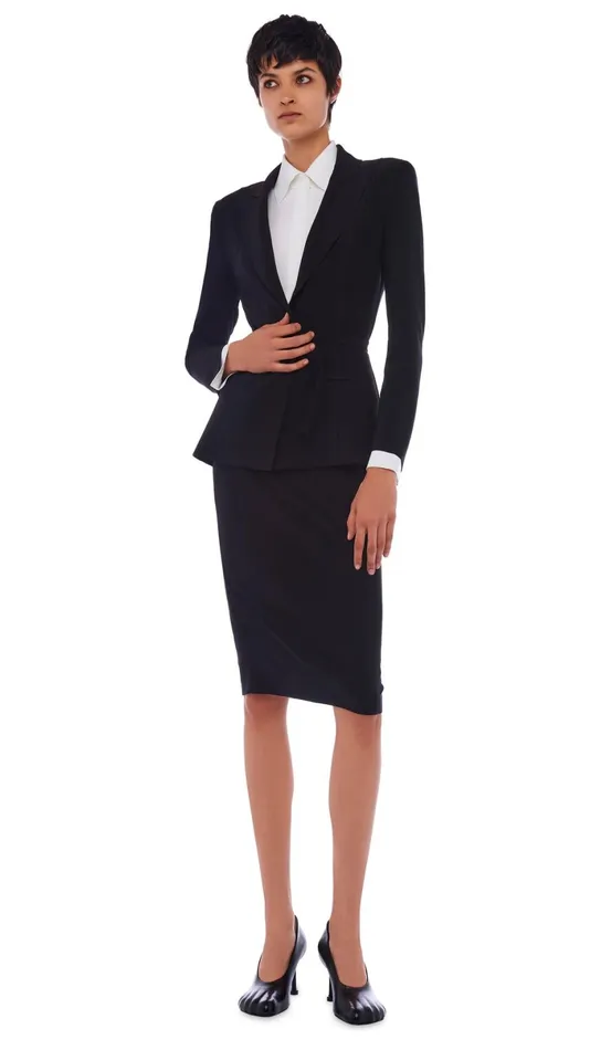 Norma Kamali Bottoms STRAIGHT SKIRT Black 8211 Clothing