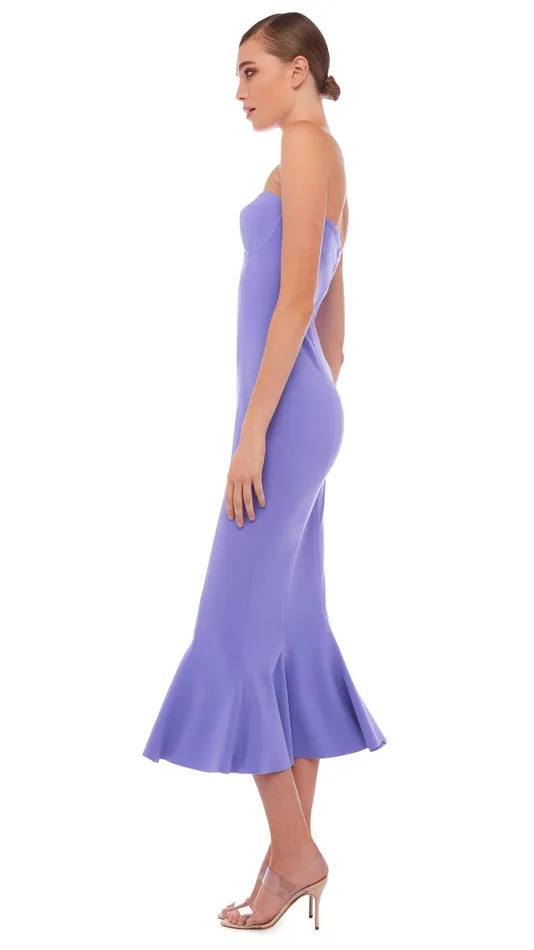 Norma Kamali Dresses CORSET DRESS TO MIDCALF Lilac 8211 Clothing