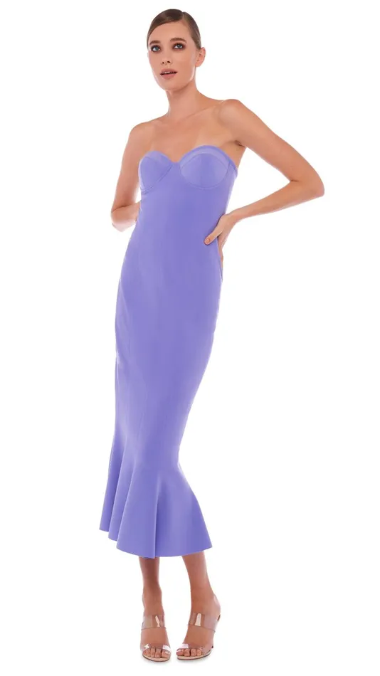 Norma Kamali Dresses CORSET DRESS TO MIDCALF Lilac 8211 Clothing