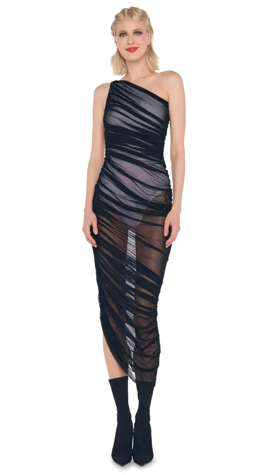 Norma Kamali Dresses DIANA GOWN Blacksnow White 8211 Clothing