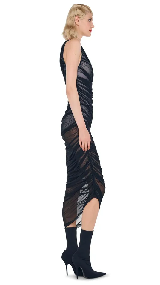 Norma Kamali Dresses DIANA GOWN Blacksnow White 8211 Clothing