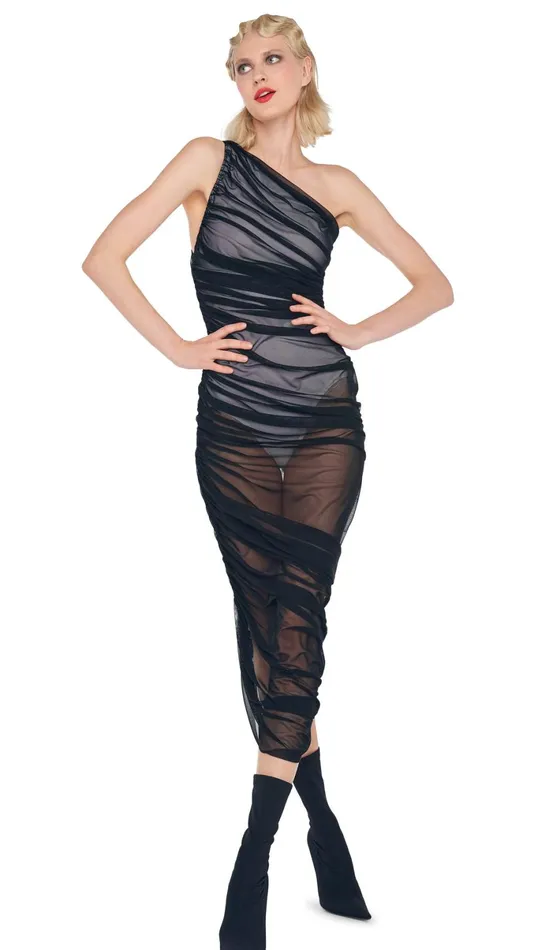 Norma Kamali Dresses DIANA GOWN Blacksnow White 8211 Clothing