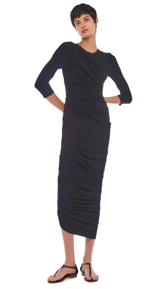 Norma Kamali Dresses LONG SLEEVE DIANA GOWN Black 8211 Clothing