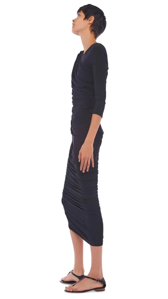 Norma Kamali Dresses LONG SLEEVE DIANA GOWN Black 8211 Clothing