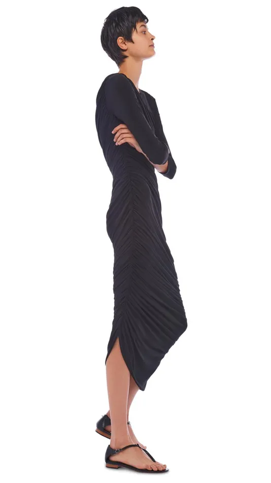 Norma Kamali Dresses LONG SLEEVE DIANA GOWN Black 8211 Clothing