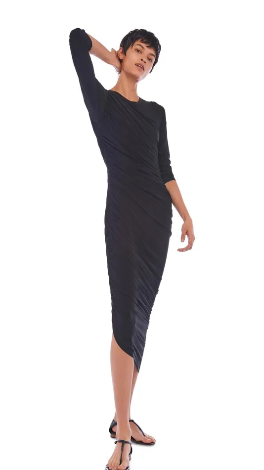 Norma Kamali Dresses LONG SLEEVE DIANA GOWN Black 8211 Clothing