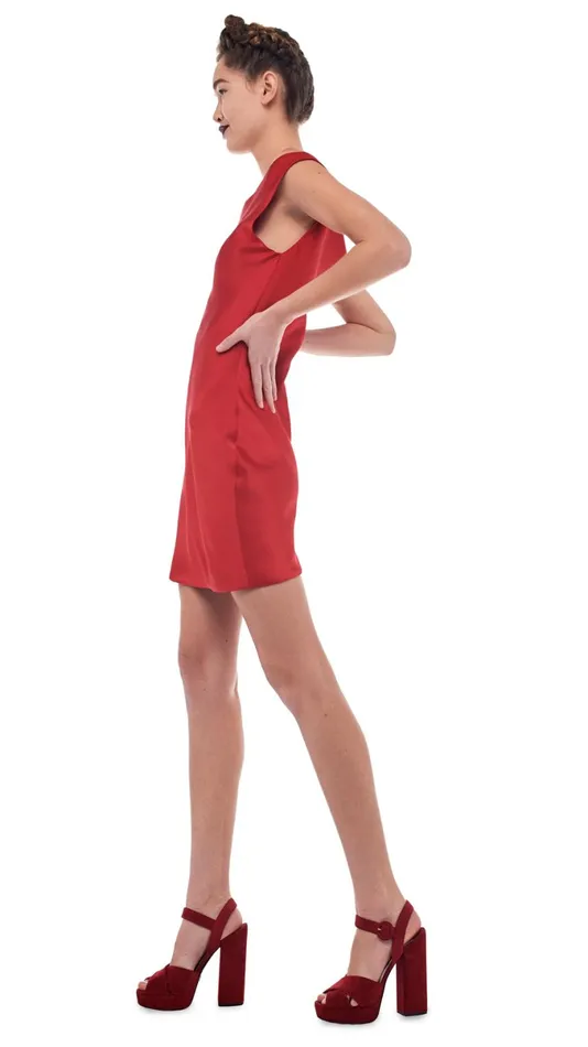 Norma Kamali Dresses MARIA MINI DRESS Tiger Red 8211 Clothing