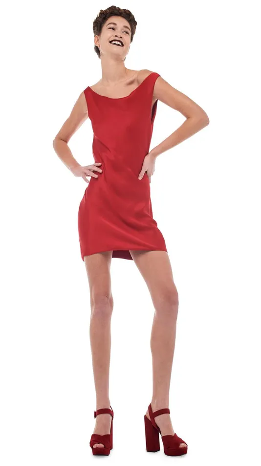 Norma Kamali Dresses MARIA MINI DRESS Tiger Red 8211 Clothing