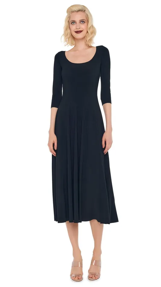 Norma Kamali Dresses REVERSIBLE SCOOP DRESS Black 8211 Clothing