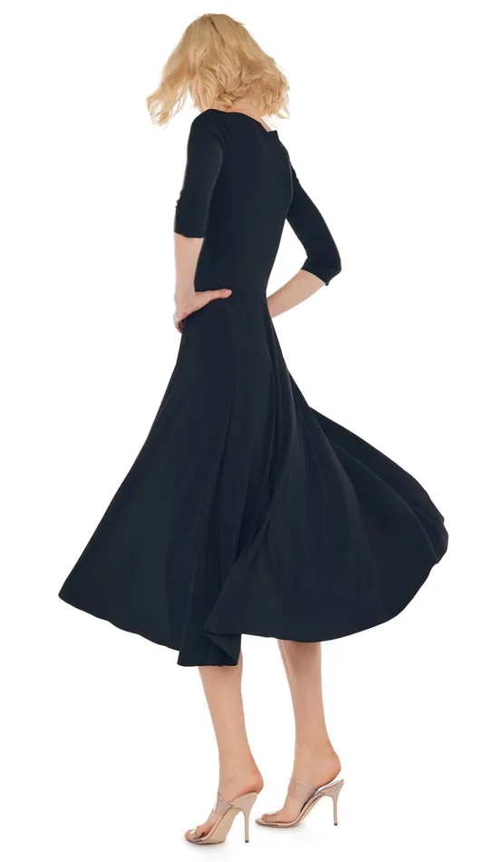 Norma Kamali Dresses REVERSIBLE SCOOP DRESS Black 8211 Clothing