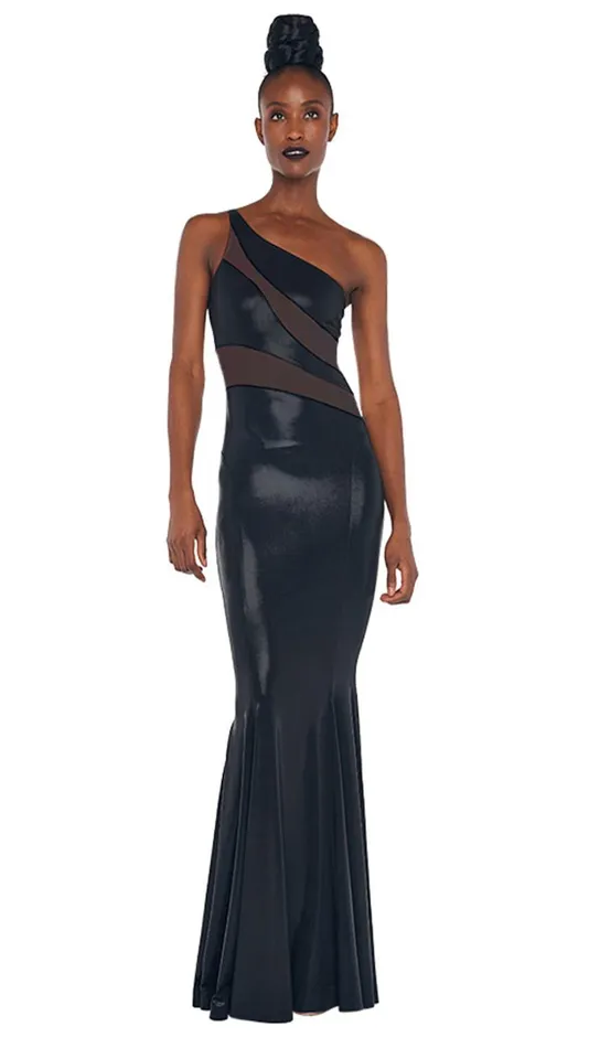 Norma Kamali Dresses SNAKE MESH FISHTAIL GOWN Blackblack Mesh 8211 Clothing