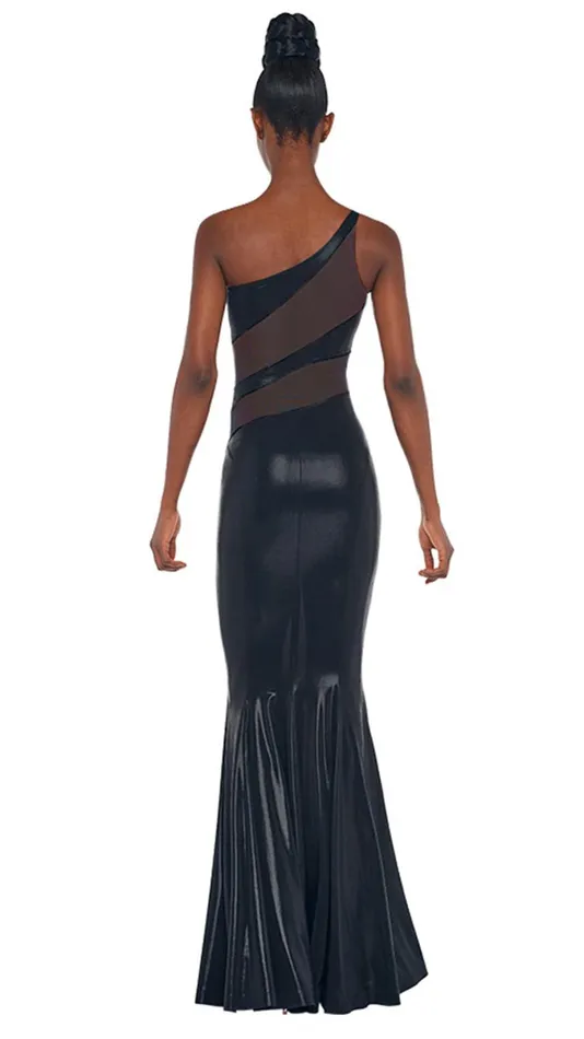 Norma Kamali Dresses SNAKE MESH FISHTAIL GOWN Blackblack Mesh 8211 Clothing
