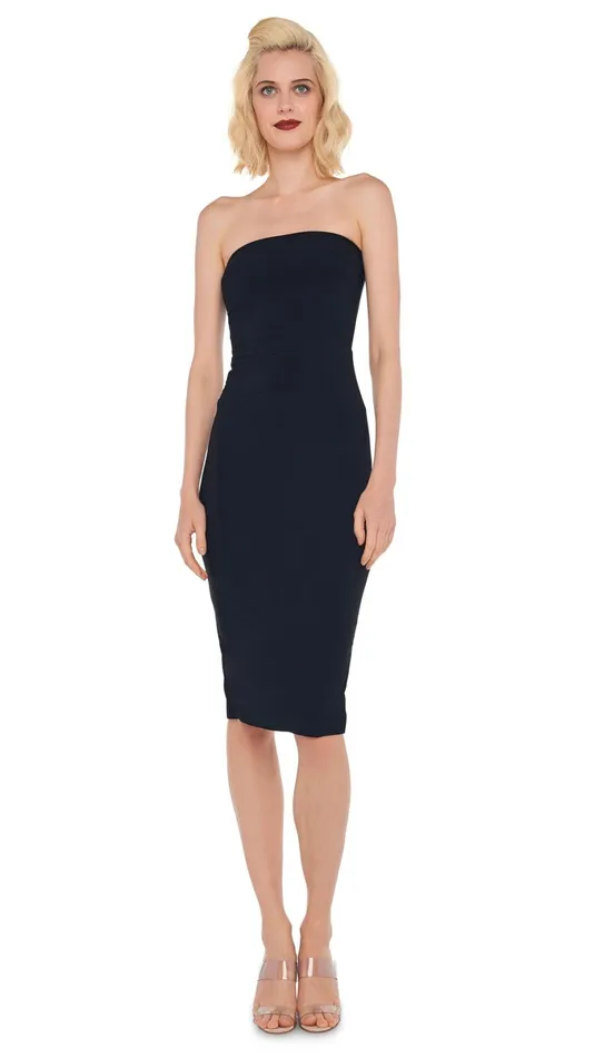 Norma Kamali Dresses STRAPLESS DRESS TO KNEE Black 8211 Clothing