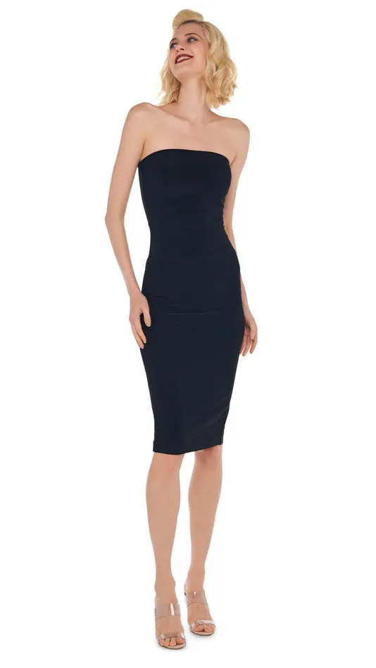 Norma Kamali Dresses STRAPLESS DRESS TO KNEE Black 8211 Clothing