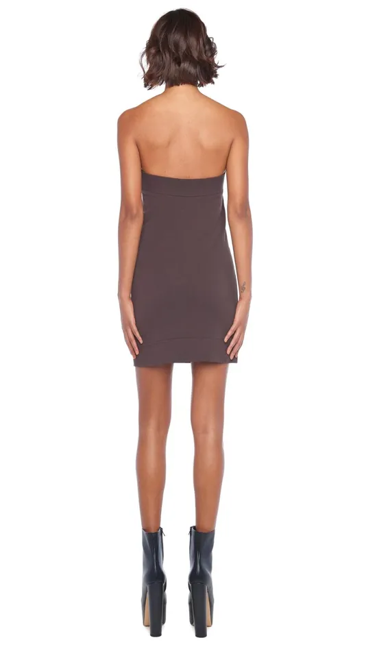 Norma Kamali Dresses STRAPLESS TAILORED MINI DRESS Chocolate 8211 Clothing