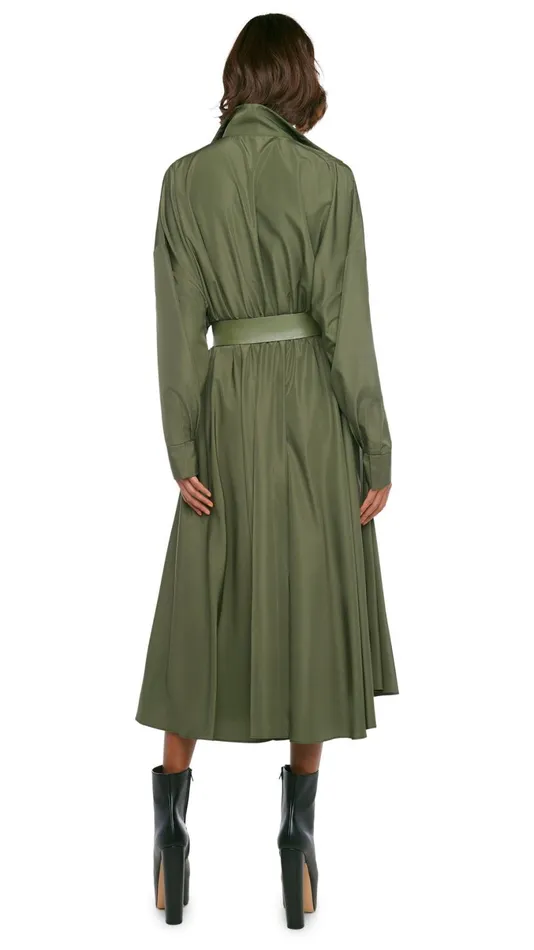 Norma Kamali Dresses SUPER OS BF NK SHIRT FLARED DRESS Military 8211 Clothing Norma Kamali Dresses SUPER OS BF NK SHIRT FLARED DRESS Military 8211 Clothing