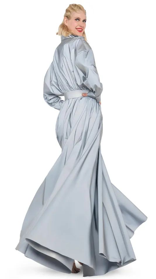 Norma Kamali Dresses SUPER OS BF NK SHIRT GOWN Grey 8211 Clothing