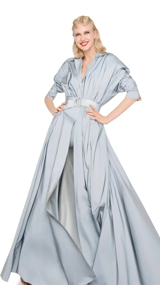 Norma Kamali Dresses SUPER OS BF NK SHIRT GOWN Grey 8211 Clothing