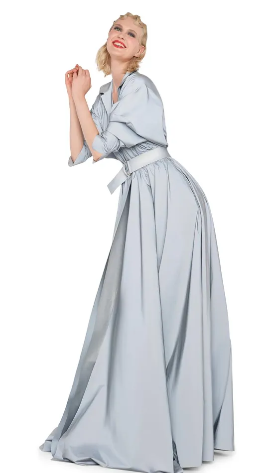 Norma Kamali Dresses SUPER OS BF NK SHIRT GOWN Grey 8211 Clothing