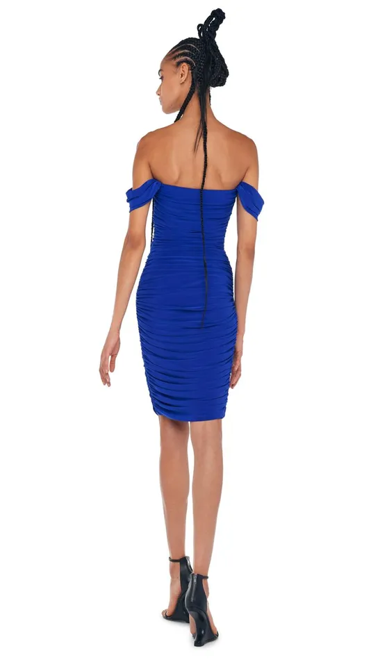Norma Kamali Dresses WALTER DRESS WITH WINGLET SLEEVES Electric Blue 8211 Clothing