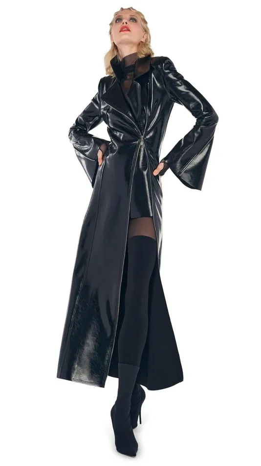 Norma Kamali Jackets GANG COAT Black 8211 Clothing