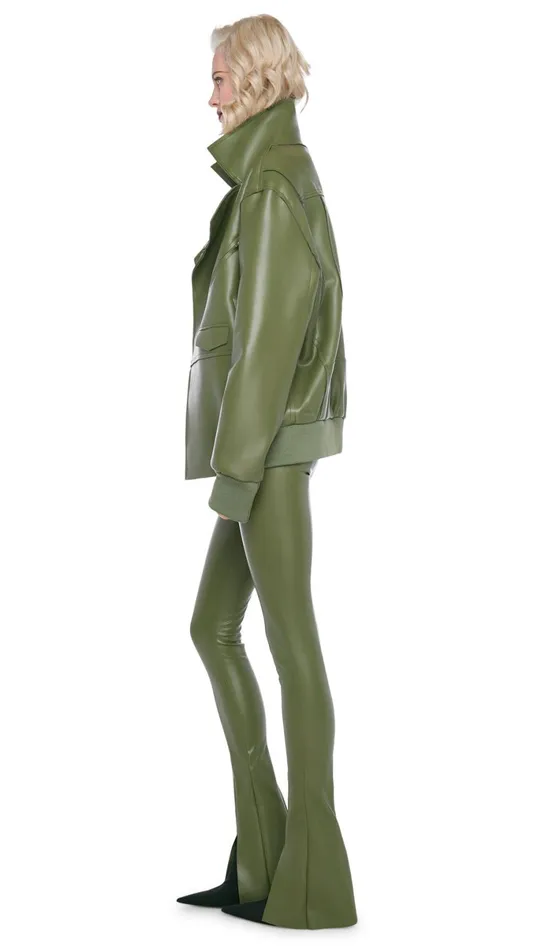 Norma Kamali Jackets OVERSIZED MOTO JACKET Military 8211 Clothing