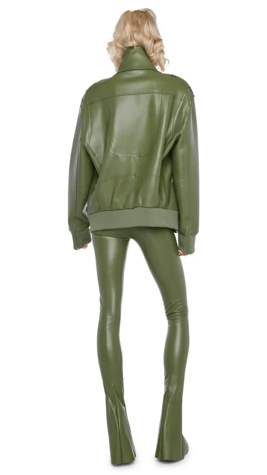Norma Kamali Jackets OVERSIZED MOTO JACKET Military 8211 Clothing